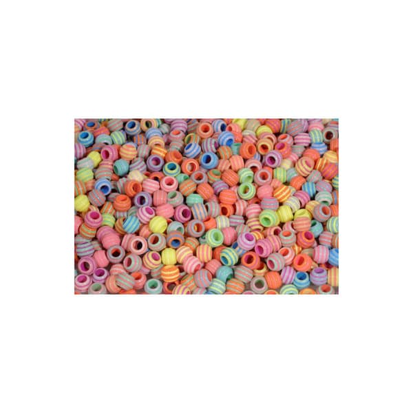 Plastpärla pastell ränder 1550/fp