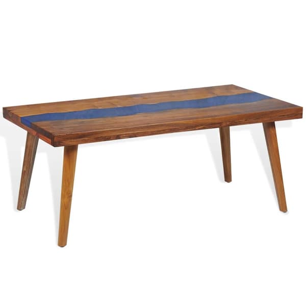Soffbord teak och harts 100x50x40 cm
