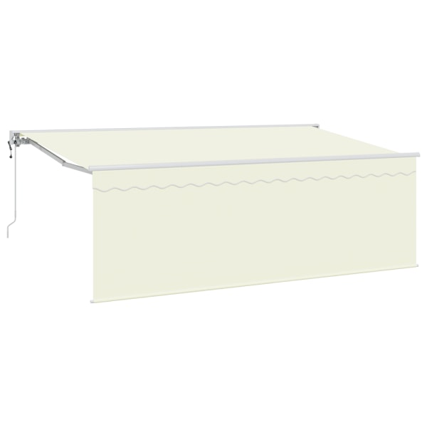 Utfällbar markis Kräm 350 x 200 cm Polyester och aluminium
