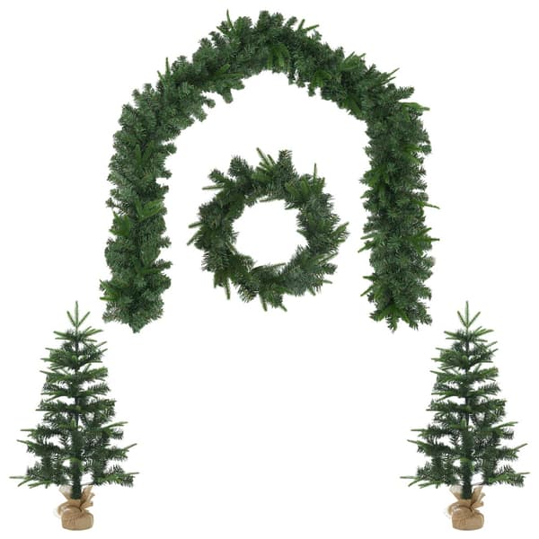 Mini-julgransset 60 cm PVC och PE Grön