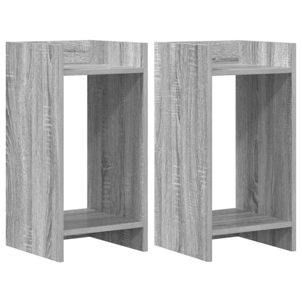 Växtställ 2 pcs Grå Sonoma 30 x 30 x 60 cm Konstruerat trä