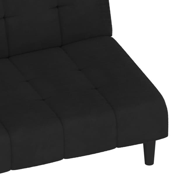 Bäddsoffa 2-sits svart sammet