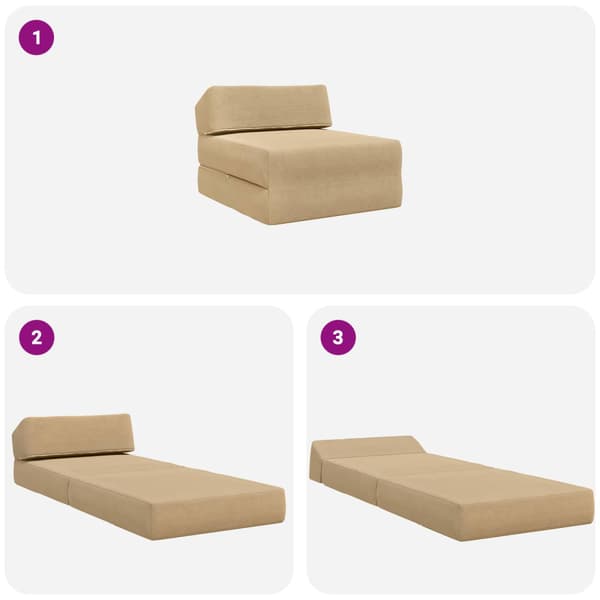 Fällbar Soffbed Grågrön 60 x 70 x 41 cm Corduroy
