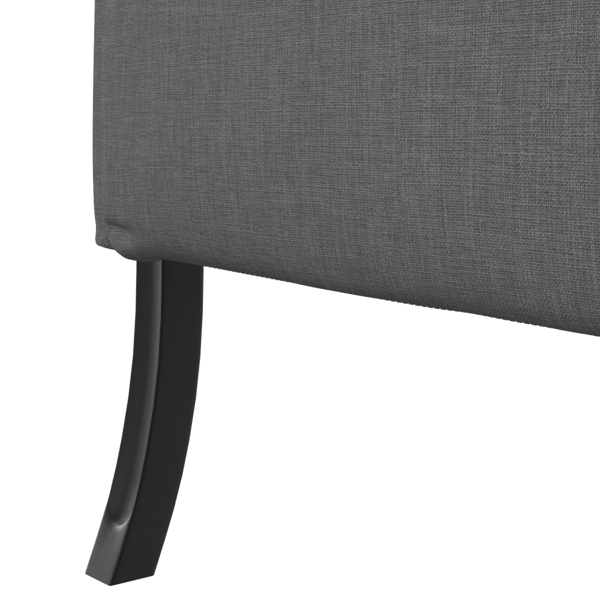 Hög Ryggsoffa 101cm Mörkgrå tyg