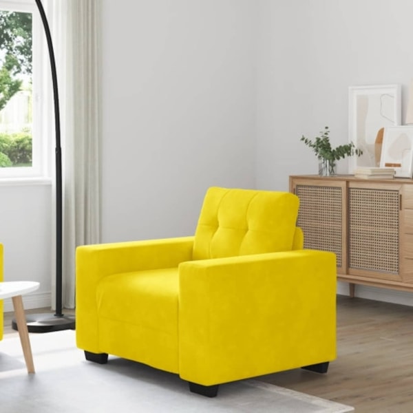 Soffstol gul 60 cm sammet