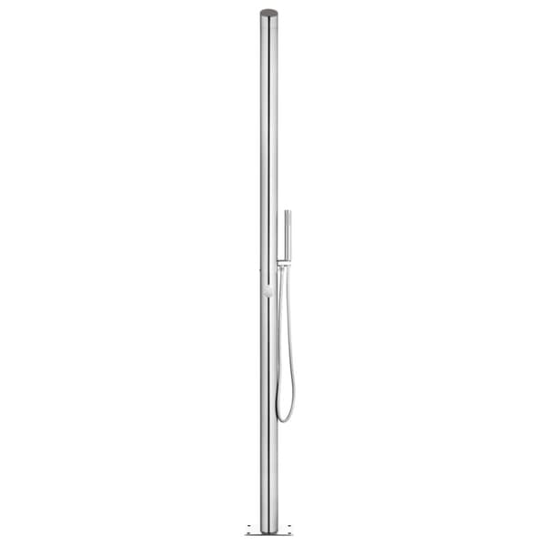 Utedusch 220 cm rostfritt stål