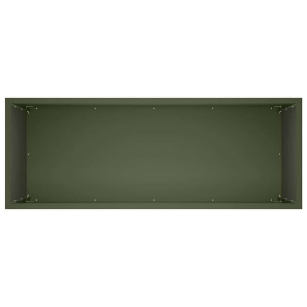 Trädgårdsplanterare 2 st Olivgrön 80 x 30 x 40 cm