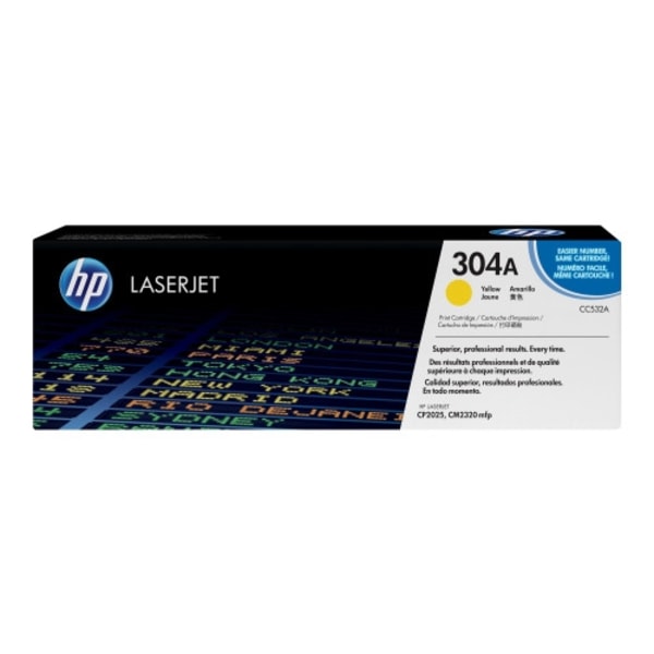 HP 304A - gul - original - LaserJet - tonerkassett (CC532A)