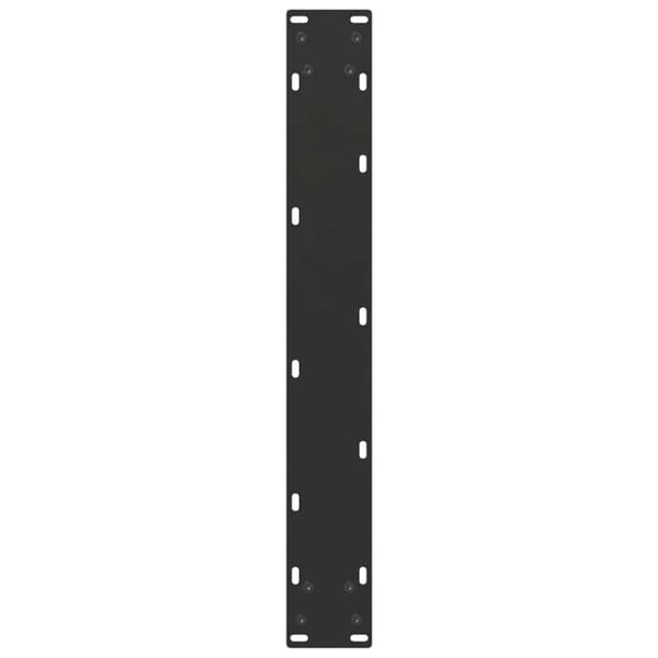 Matbordsben U-formade 2 st svarta 60x(72-73) cm stål