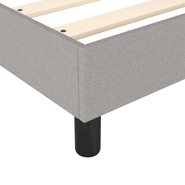 Boxspring-sängram ljusgrå 120x200 cm tyg