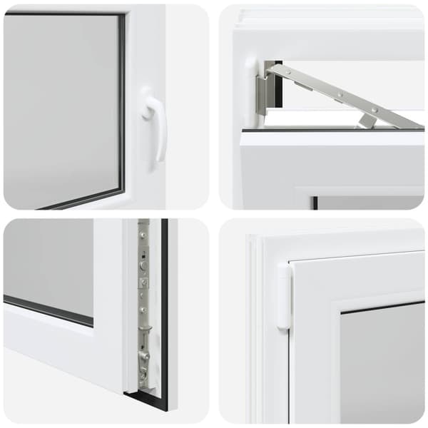 Källarfönster RISOR Vit 100 x 60 cm PVC och glas