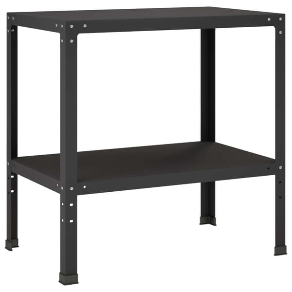 Planteringsbord 80 x 50 x 80 cm Pulverlackerat stål Svart