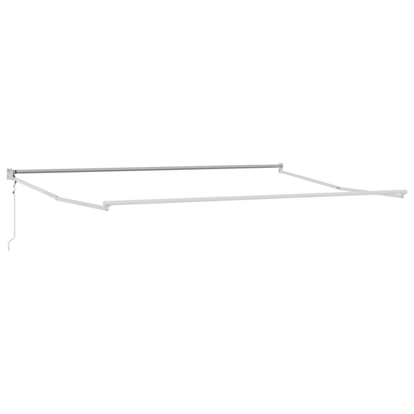 Markis Vit 500 × 300 cm Polyester och metall