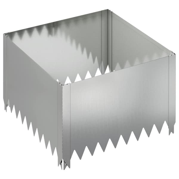 Kant för gräsmatta 4 pcs 60 x 60 x 35 cm Stål Silver