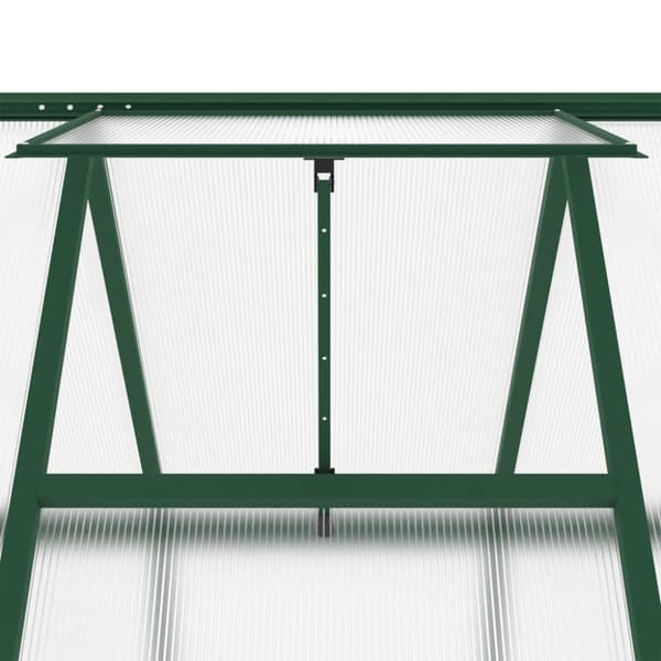 Växthus med ram grön 224x169x202 cm aluminium