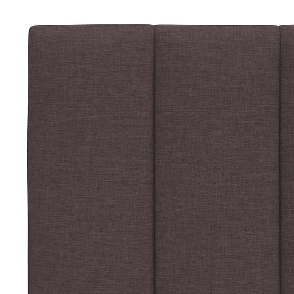 Headboard Cushion "Hanko" Dark Brown 140 cm Fabric