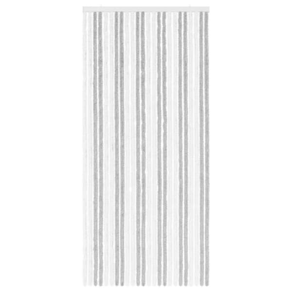 Insektsgardin Chenille Ljusgrå och vit. 100 x 220 cm 100% PP