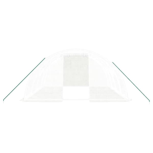 Växthus med stålram vit 16 m² 4x4x2 m