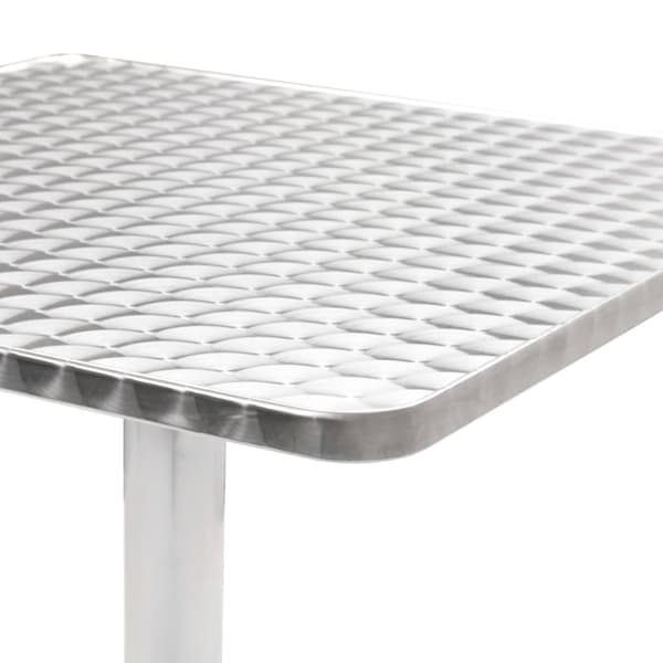 Trädgårdsbord silver 60x60x70 aluminium