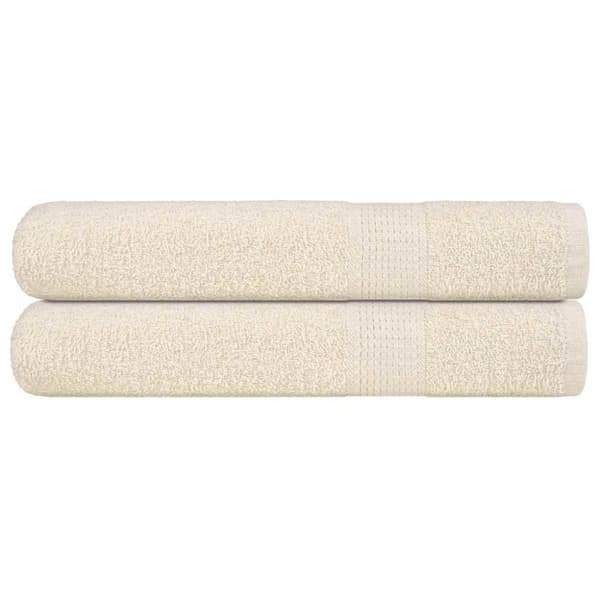 Handdukar FROGN 2 st gräddvit 100x200 cm 360 gsm