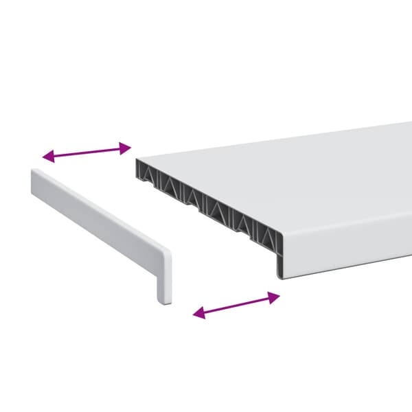 Fönsterbräda Vit 120 x 35 x 4,5 cm PVC