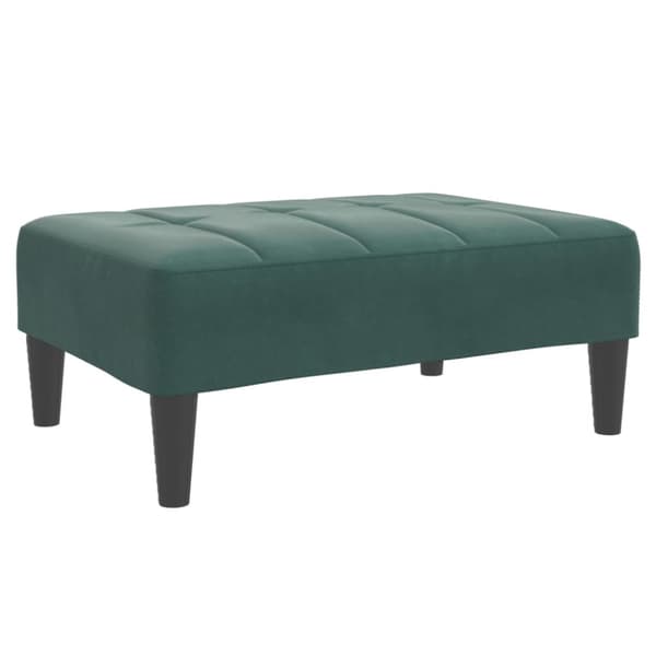 Fotpall mörkgrön 77x55x31 cm sammet
