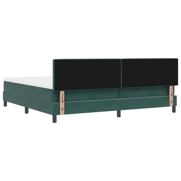 Bäddfjäder med madrass Mörkgrön 200 x 200 cm Sammet