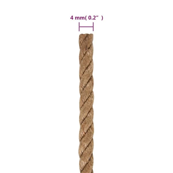 Juterep 100 m lång 4 mm tjock