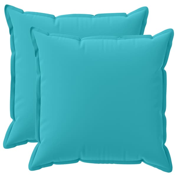 Kudde 2 st HOUTEN Turkos 60 x 60 cm Polyester