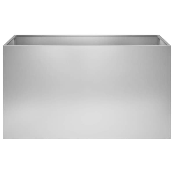 Trädgårdsplanterare 2 st Silver 80 x 50 x 50 cm