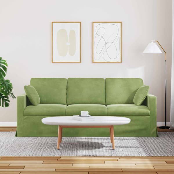 Soffa Ljusgrön 198 x 78 x 80 cm Sammet