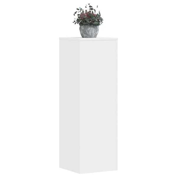 Växtställ vit 33x33x100 cm konstruerat trä