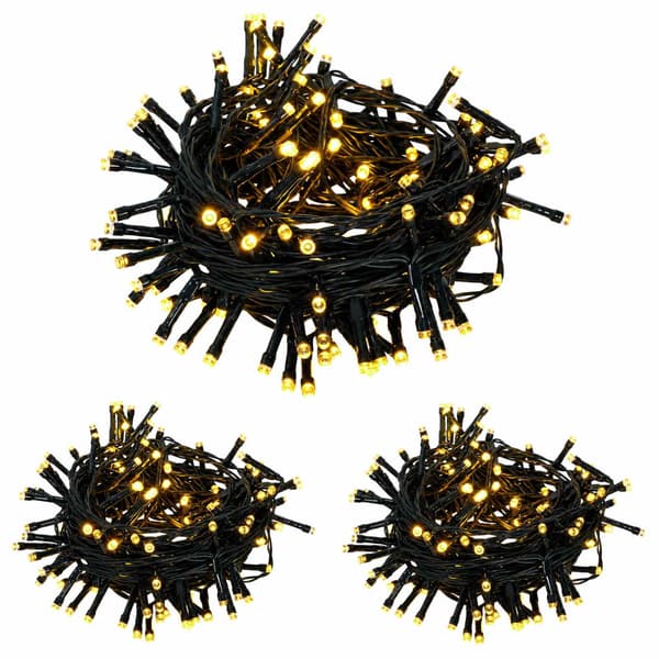 Mini-julgransset 60 cm 125 LED-lampor Varmvit PVC och PE Grön