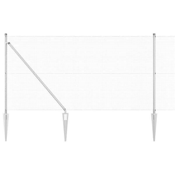 Stängselstolpe Silver 100 x 1 m (19 x 19 mm nät) Stål