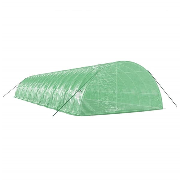Växthus med stålram grön 108 m² 18x6x2,85 m
