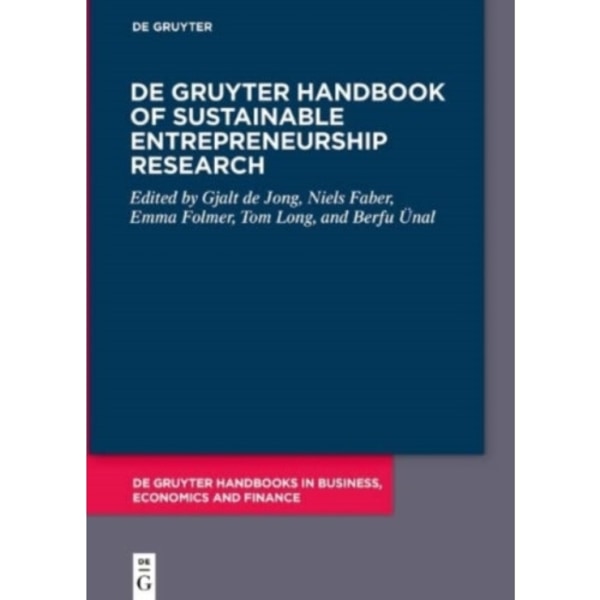 De Gruyter Handbook of Sustainable Entrepreneurship Research (inbunden, eng)