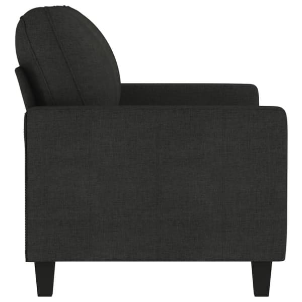 2-sitssoffa ljusgrå Svart 120 cm tyg