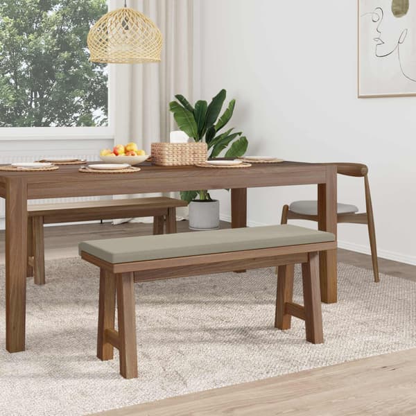 Bänk kudde Texturerad Sammet Sand Djup 35 cm