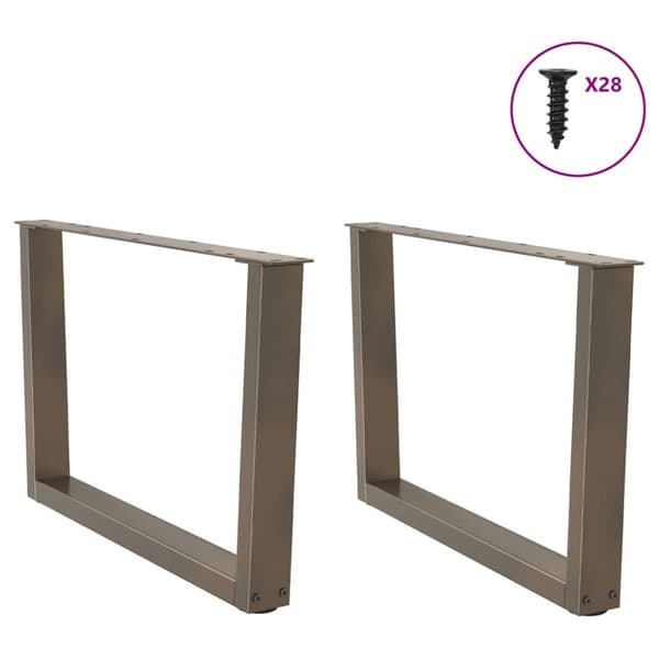 Soffbordsben V-formade 2 st naturstål 70x(42-43,3) cm stål
