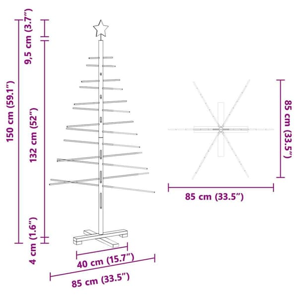 Träjulgran Brun 150 cm Bambu