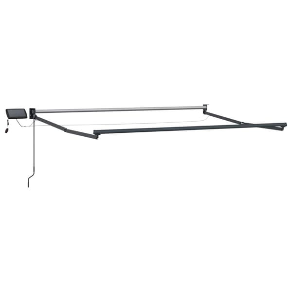 Manuell utdragbar markis med LED-lampor 3 x 2 m