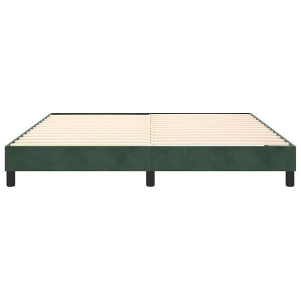 Boxspring-sängram mörkgrön 180x200 cm sammet