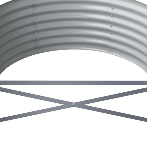 Odlingslåda galvaniserat stål 224x80x36 cm silver
