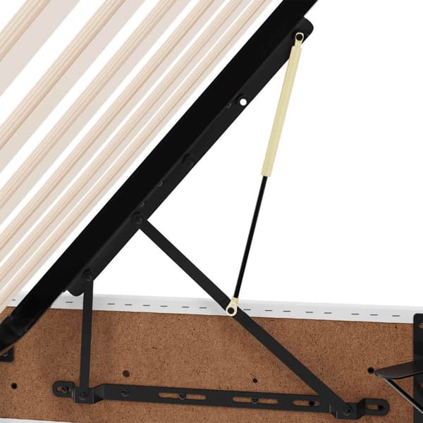 Ottoman Sängram med lagring Ren Vit 90 x 200 cm Konstläder