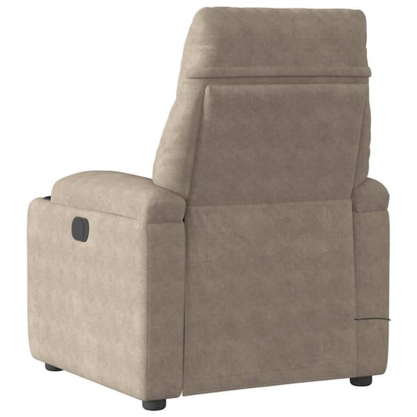Massagefåtölj taupe mikrofibertyg