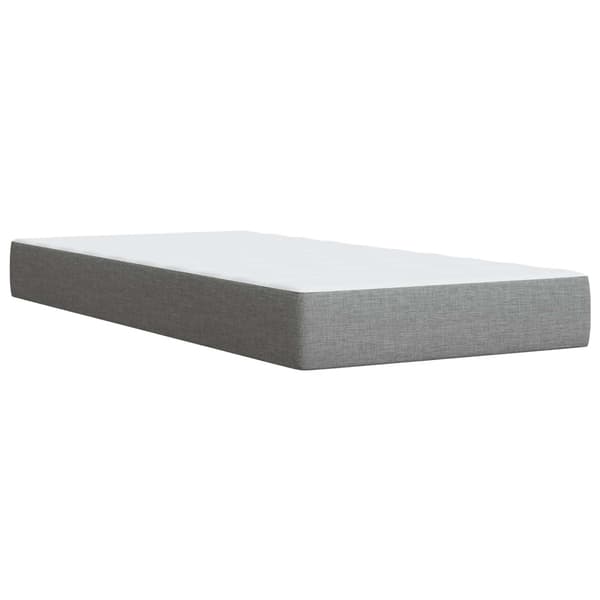 Förvaringssäng med madrass Ljusgrå 100 x 200 cm Sammet