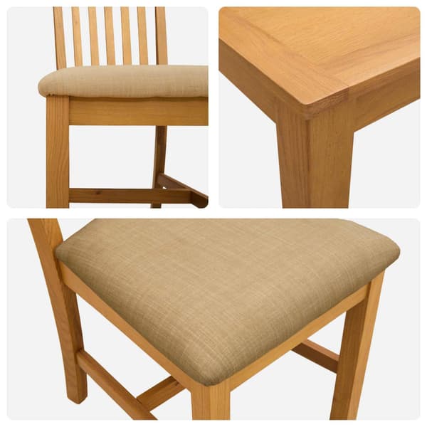 Matgrupp 3 st Beige Massivt Ekträ