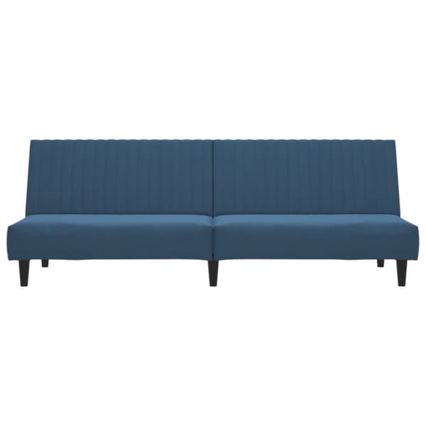 Bäddsoffa 2-sits blå sammet