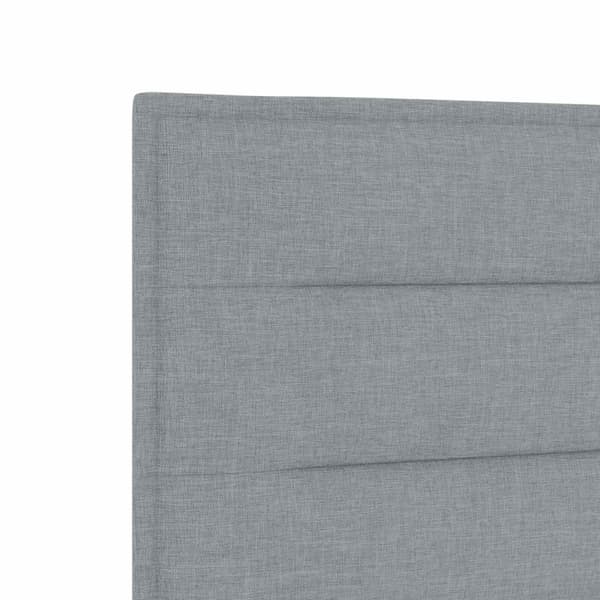 Kontinentalsäng med madrass Ljusgrå 120 x 200 cm Tyg