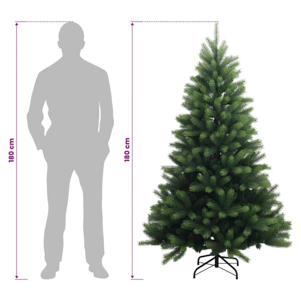 Plast Hingad Julgran 180 cm 300 LED-lampor Varmvit
